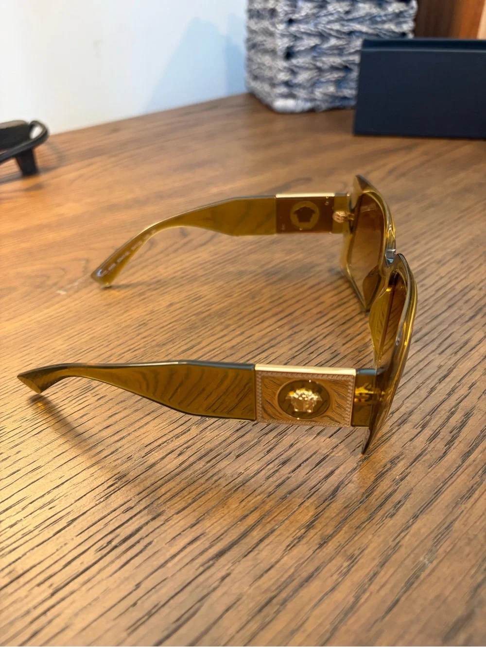 Versace Women’s Amber Brown Gradient Square Sunglasses